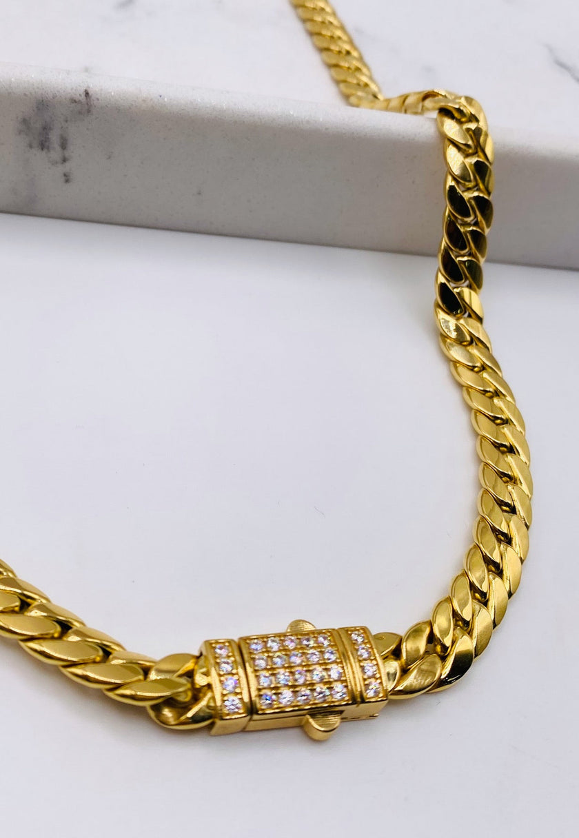 Cadena Mónaco 18k,  60cm x 8.4mm