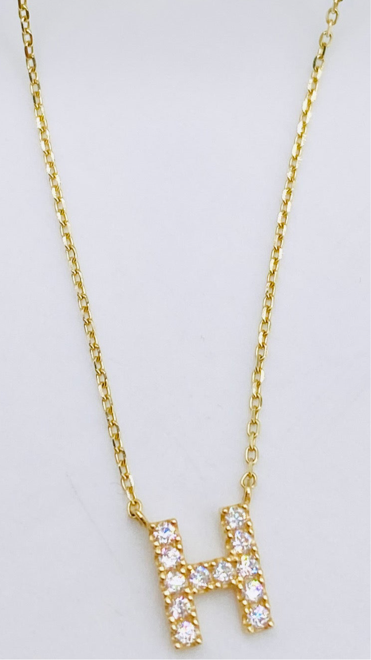Cadena letra. 14k, 45cm