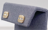Aretes cuadrado Diamante 14k,