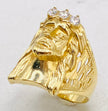 Anillo cara de cristo talla#25, 14k