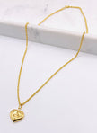Cadena medalla de corazón 18k 40cm x 1.2mm