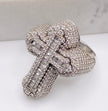 Anillo cruz blanco zc 14k, #24