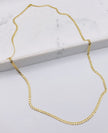 Cadena cubana 14k, 55cm x 2.2MM