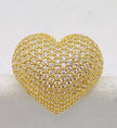 Anillo corazón 18k,  talla 18