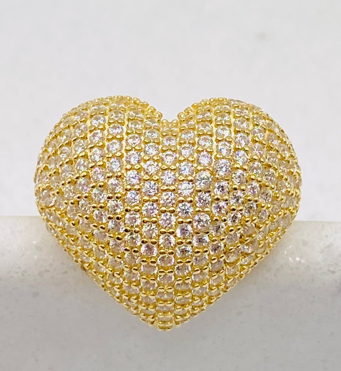 Anillo corazón 18k,  talla 18