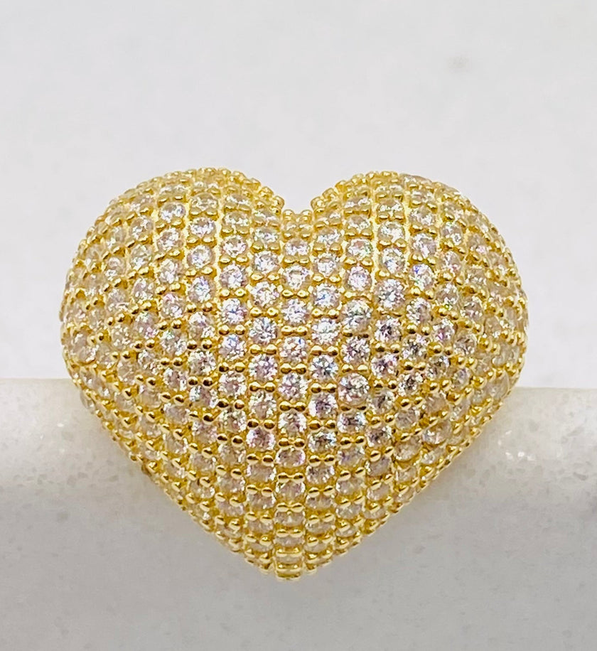 Anillo corazón 18k,  talla 18