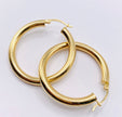 Argollas 14k,  3.75mm x 3cm