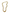 Guillo grafe con piedra 14k, 26cm x 7.1mm