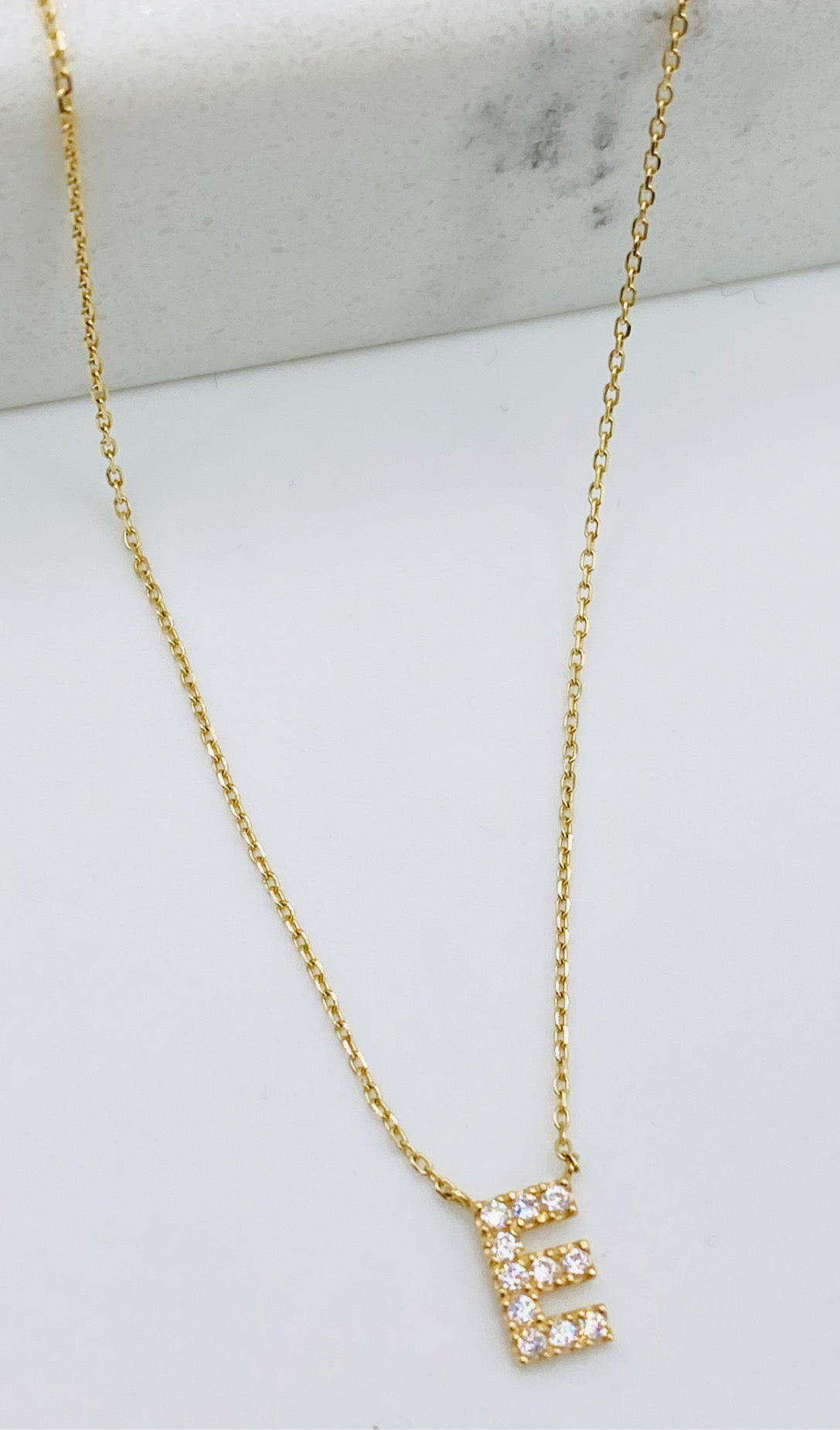 Cadena letra 14k, 45cm