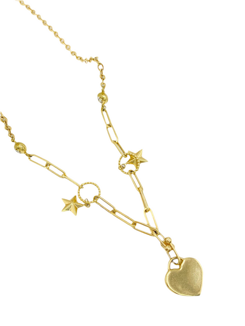 Clip corazón 14k