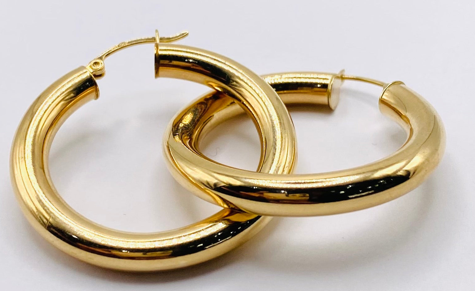 Argollas 14k, 4.88mm x 3cm