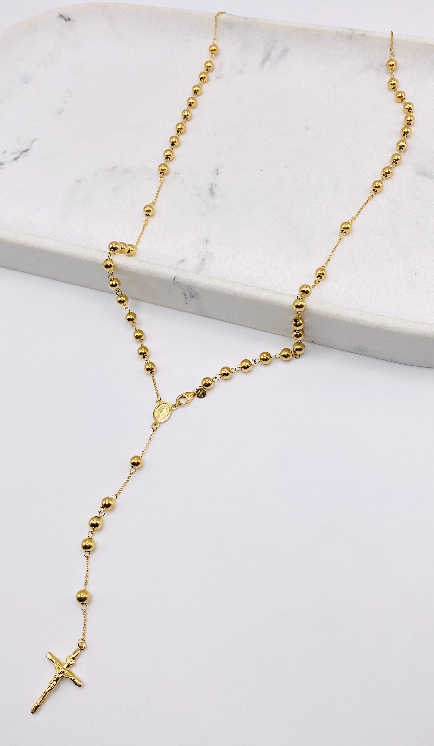 Crucifijo oro 18k  60cm x 4.9mm