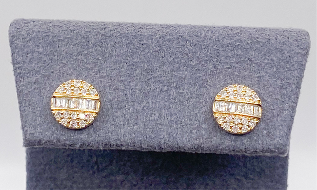 Arete Diamante baguette 14k