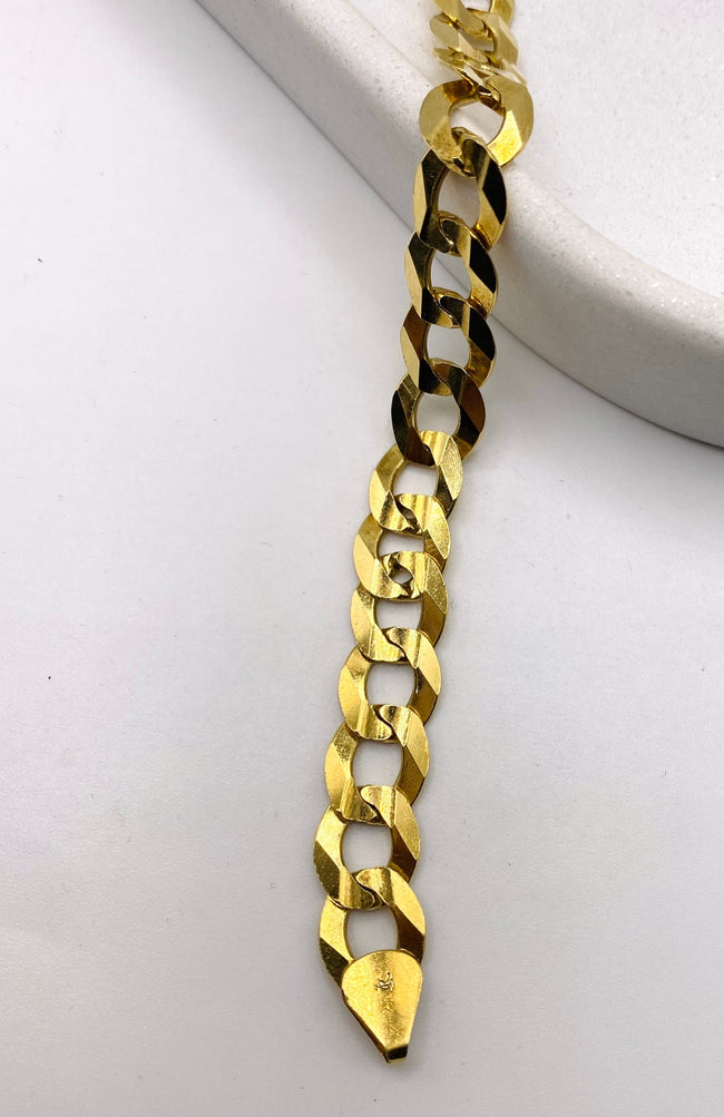 Guillo cubano 14k, 21cm x 11mm