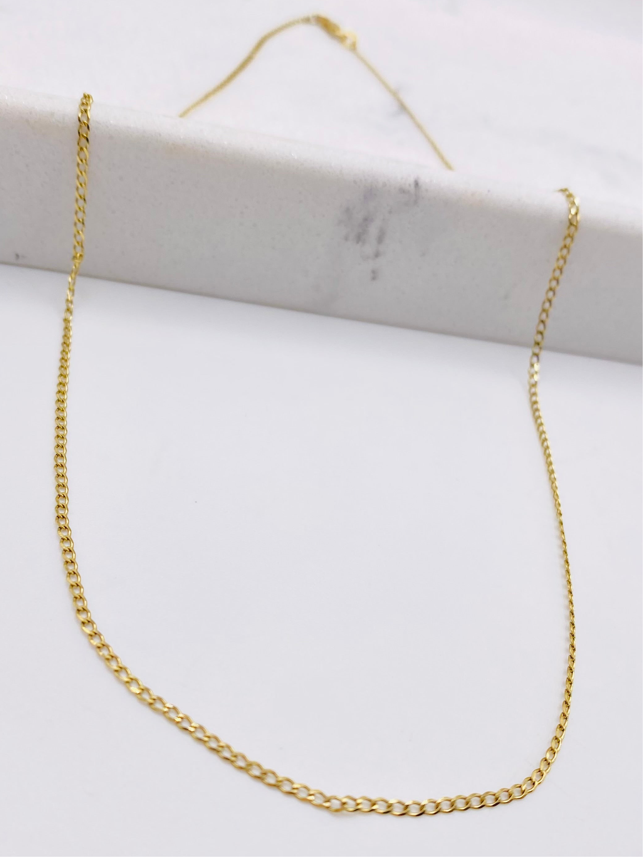 Cadena cubana 14k, 46cm x 1.6mm