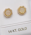 Pendientes octagonal 14k, 9.3mm