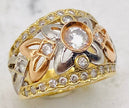 Anillo 2tonos 14k, talla#17