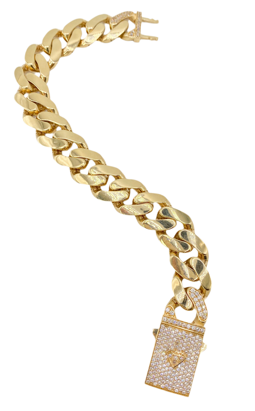 Guillo Mónaco 14k, 20.5 cm x 15mm