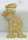 Medalla letra 18k,  4cm x 2cm