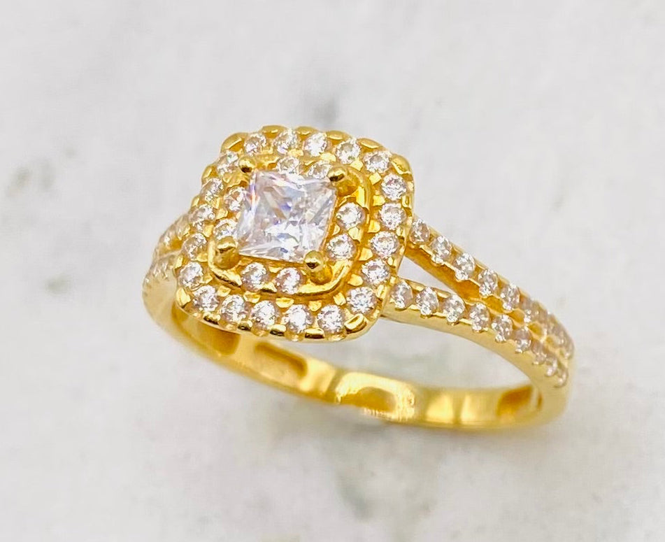 Anillo compromiso talla#18 18k
