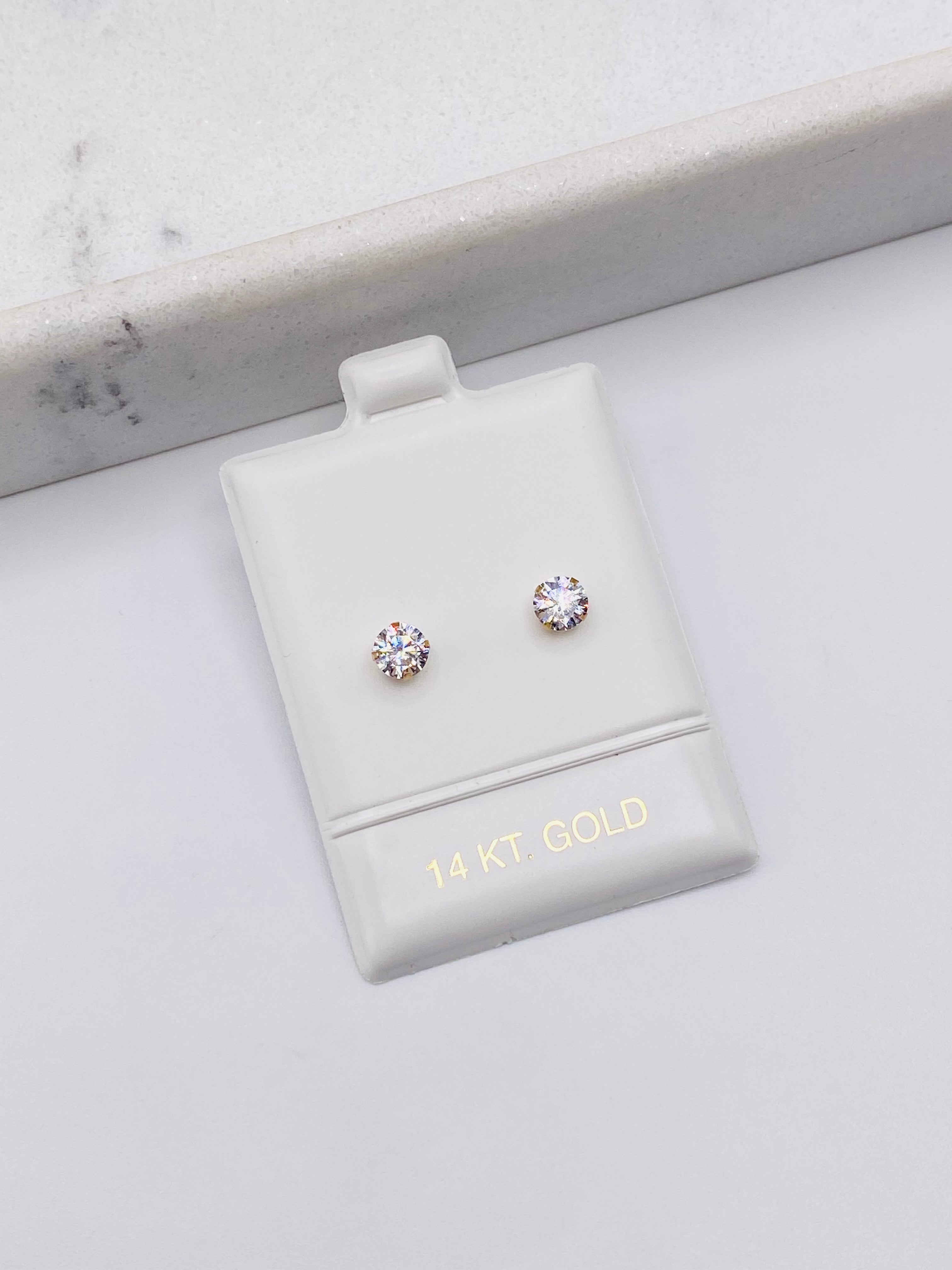 Pendientes zc 14k 5 mm
