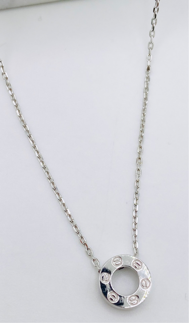 Cadena oro blanco 14k, 45cm x 0.6mm