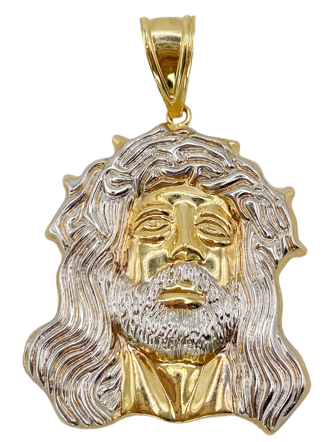 Cara de cristo 14k, 53 mm x 34.7 mm