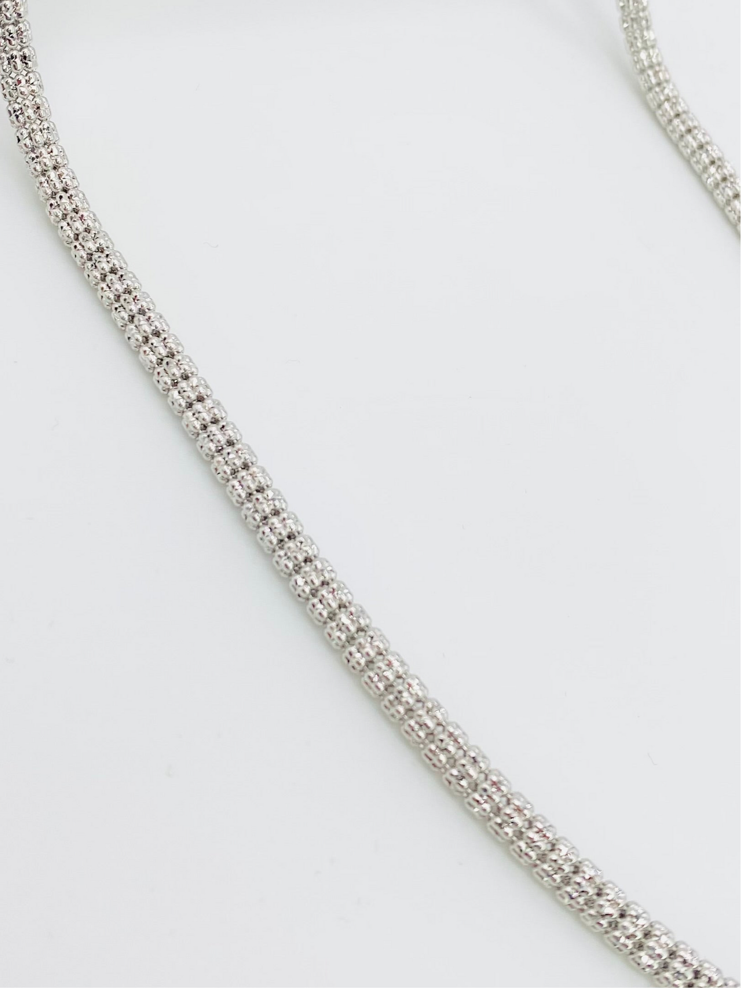 Cadena luna ice blanca 14k