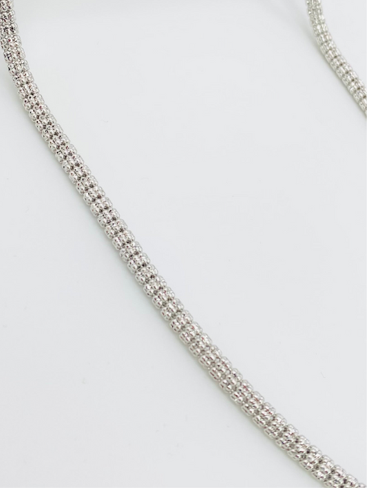 Cadena luna ice blanca 14k
