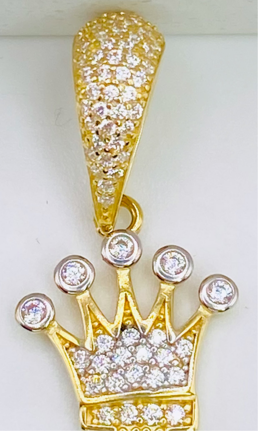Medalla letra 18k,  4cm x 1cm