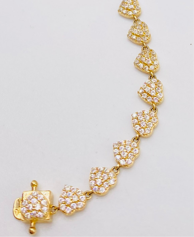Guillo corazones 14k, 20cm x 4.6mm