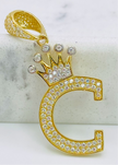 Medalla letra 18k,  4cm x 1.5cm