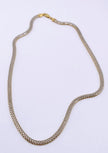 Cadena tejido snake reversible 14k, 40cm