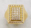 Anillo cuadrado 14k.  Talla24