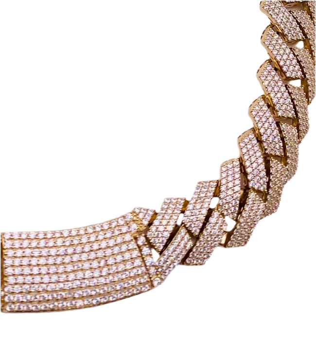 Mónaco con piedra 14k, 55cm, 13.4mm