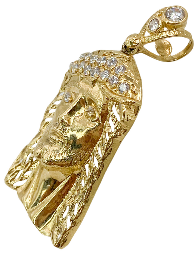 Cara de cristo 14k, 5 cm x 22 mm