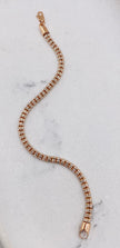 Guillo luna ice rosa 14k, 21cm x 3.8mm
