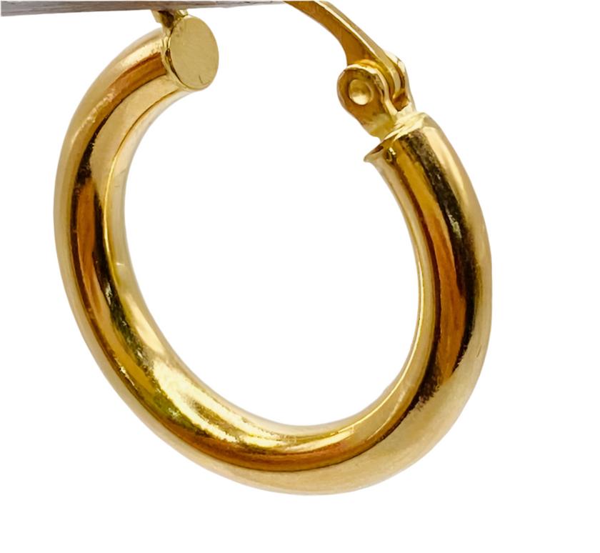 Argollas 14k, 1cm