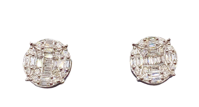 Aretes full Diamante 14k