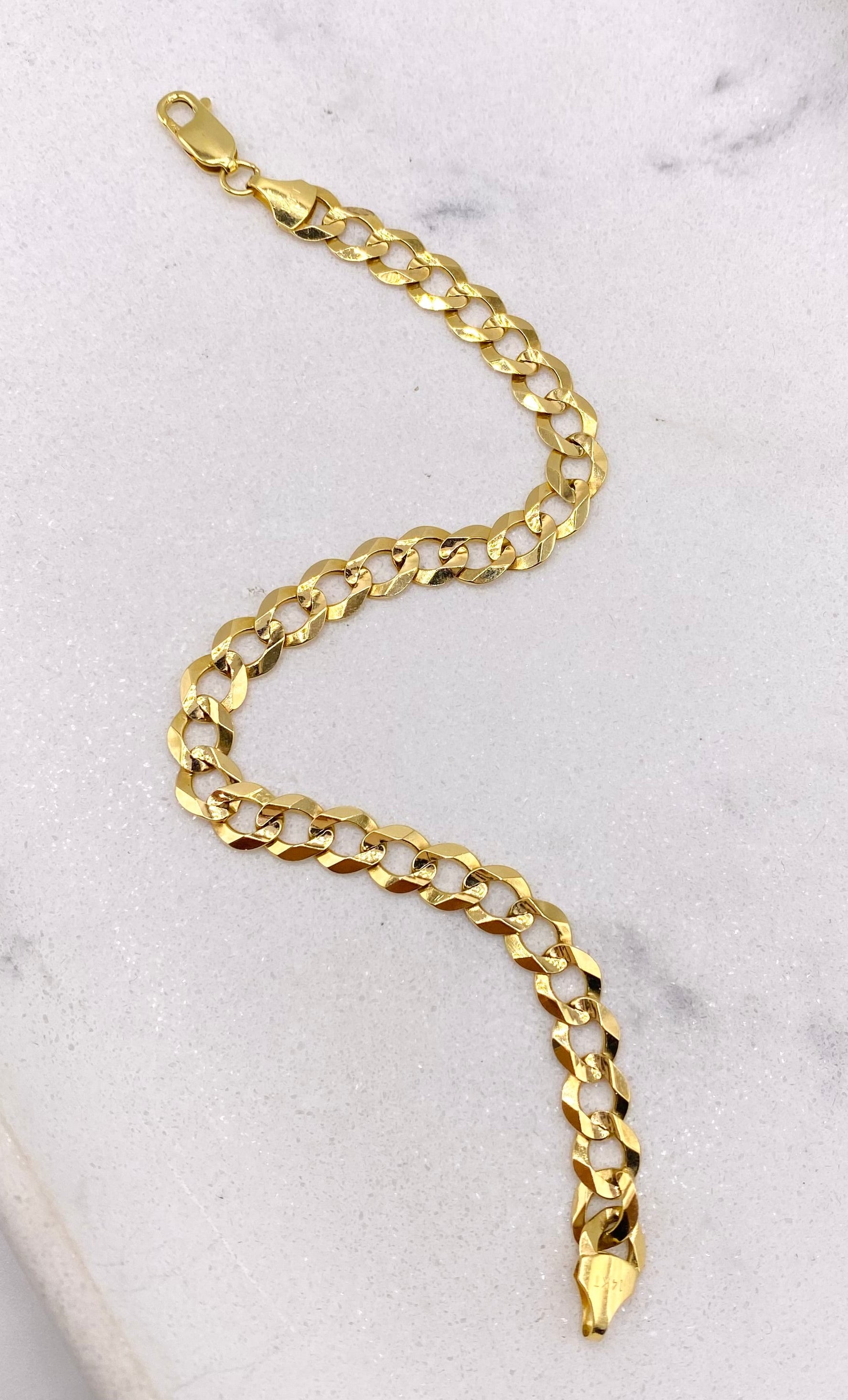 Guillo cubano 14k, 21cm x 7.1mm