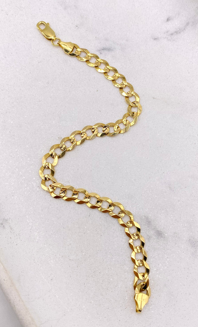 Guillo cubano 14k, 21cm x 7.1mm