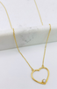 Cadena de corazón 14k, 45cm x 0.6mm