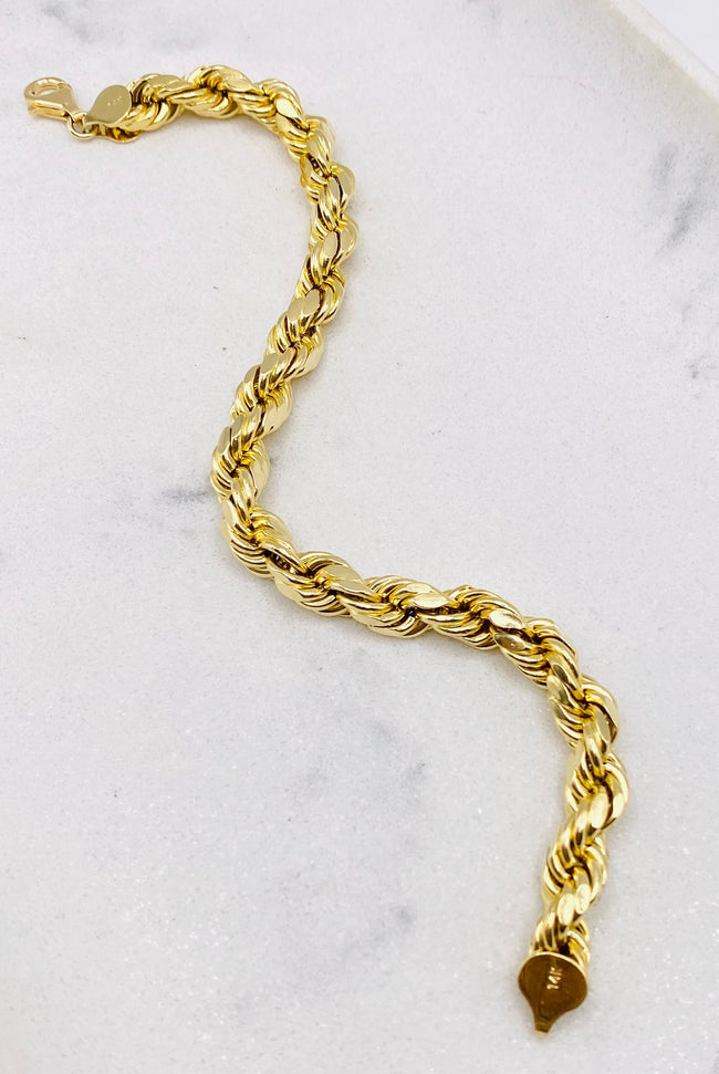 Guillo soga 14k, 21cm x 5.8mm