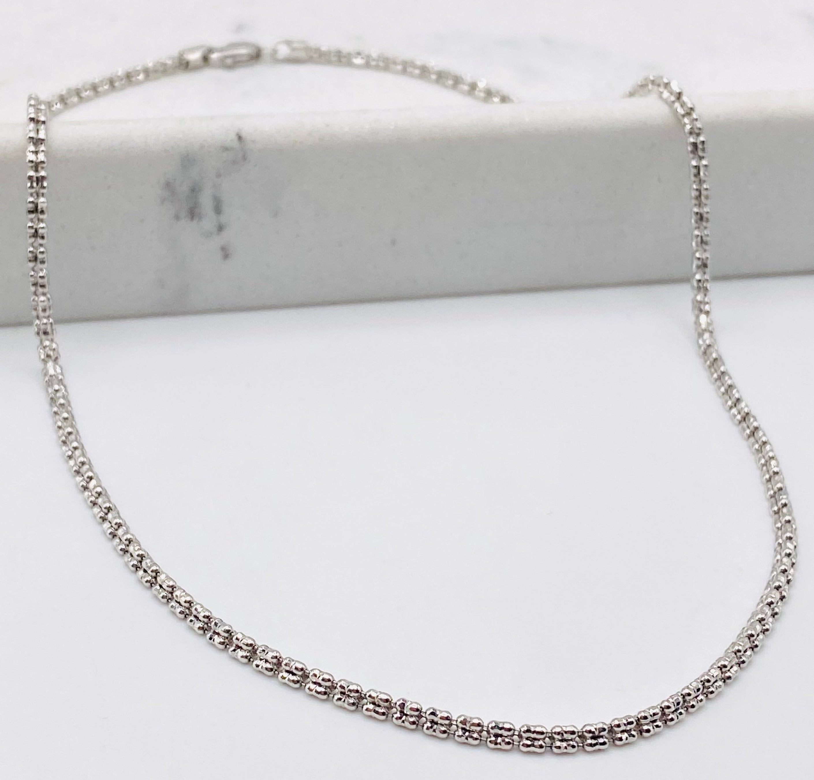 Luna ice blanca 14k, 40cm x 2.4mm