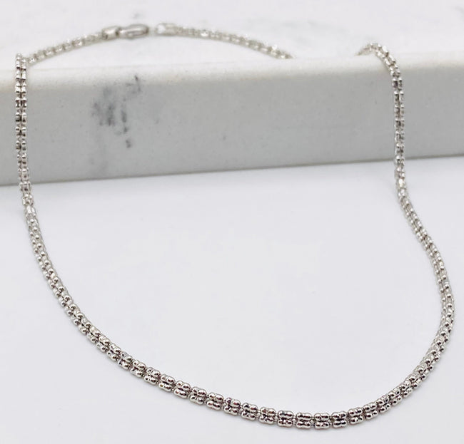 Luna ice blanca 14k, 40cm x 2.4mm