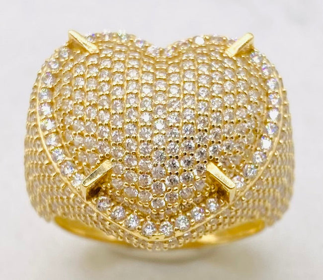 Anillo corazón talla#26, 14k