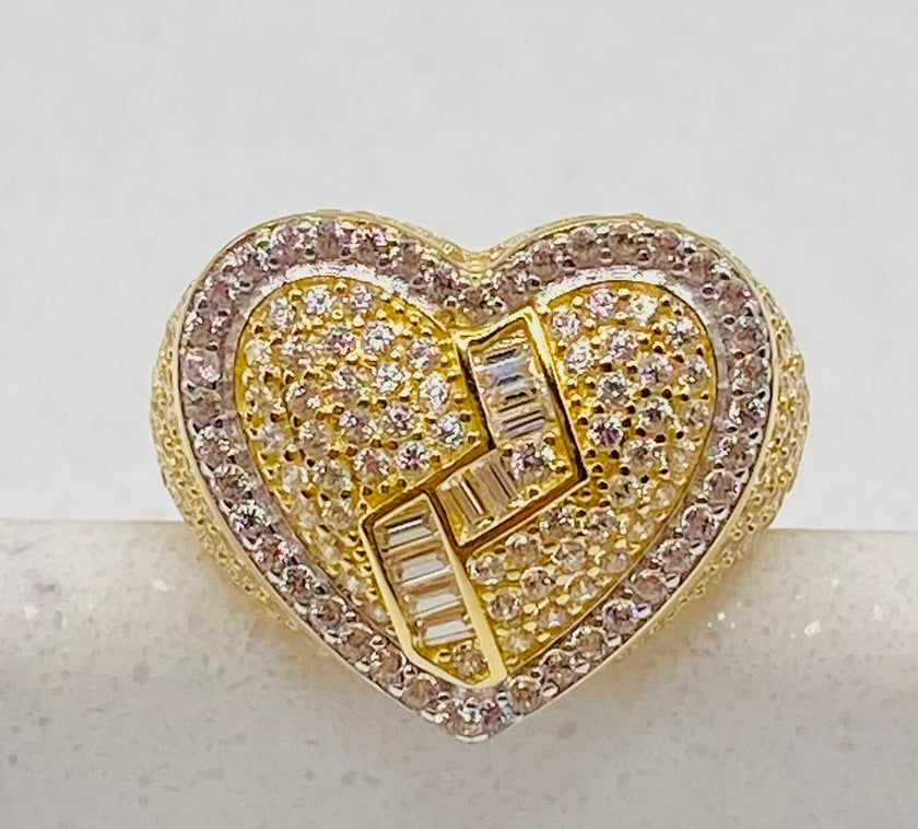 Anillo corazón 18k, talla 13