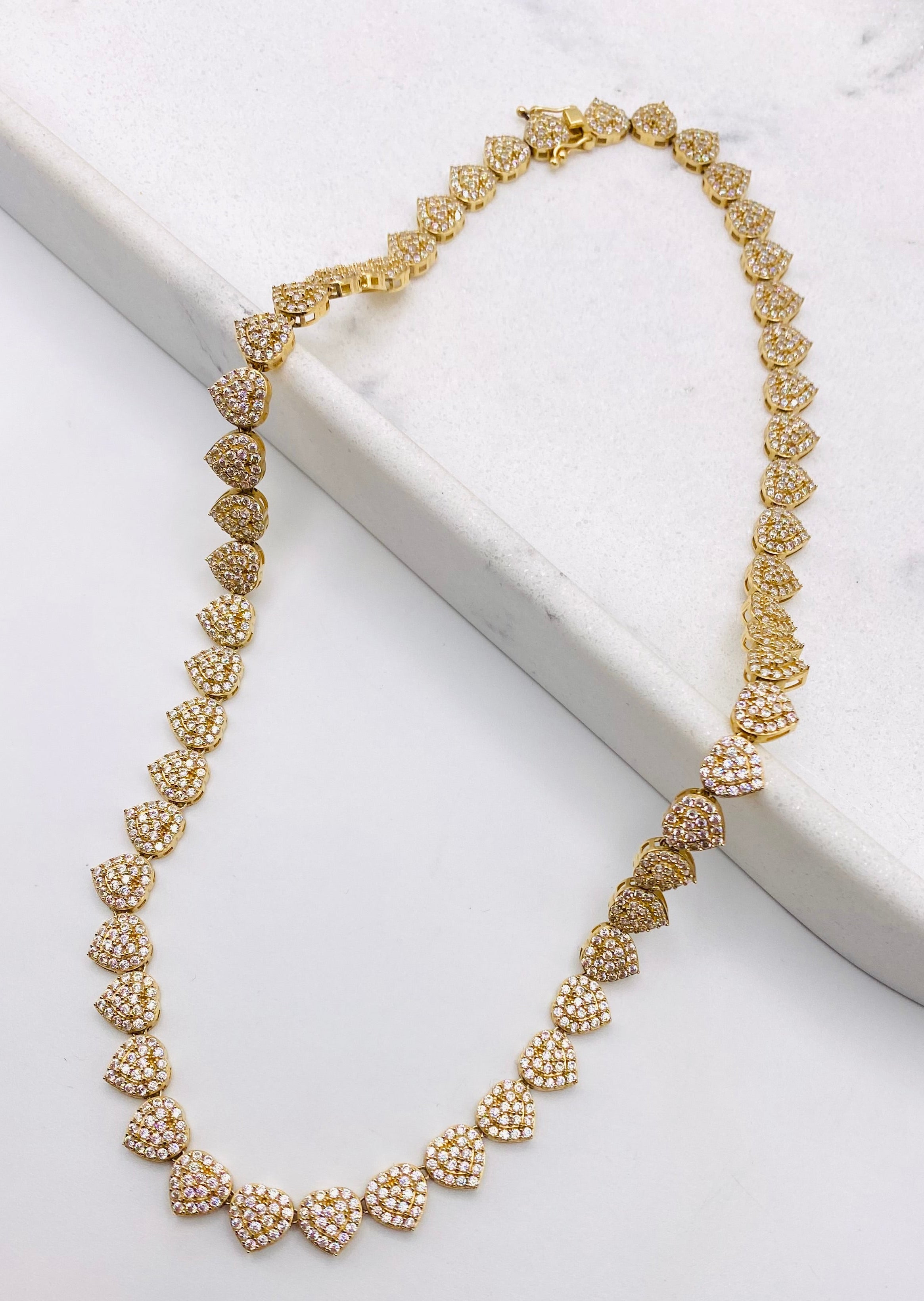 Cadena corazón 14k, 45cm x 8mm