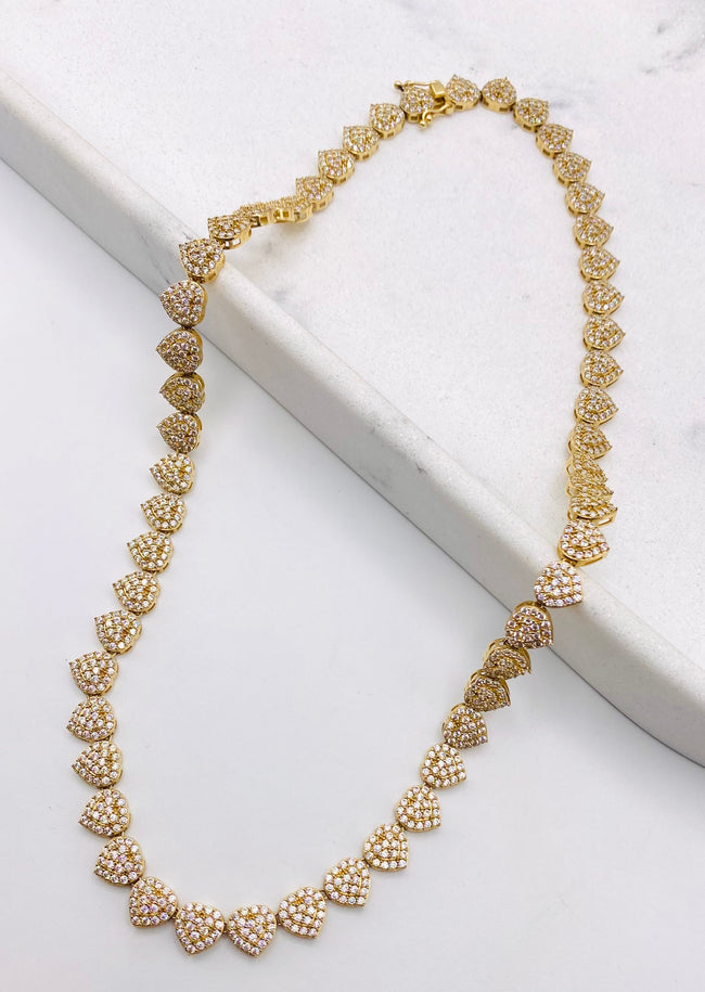 Cadena corazón 14k, 45cm x 8mm