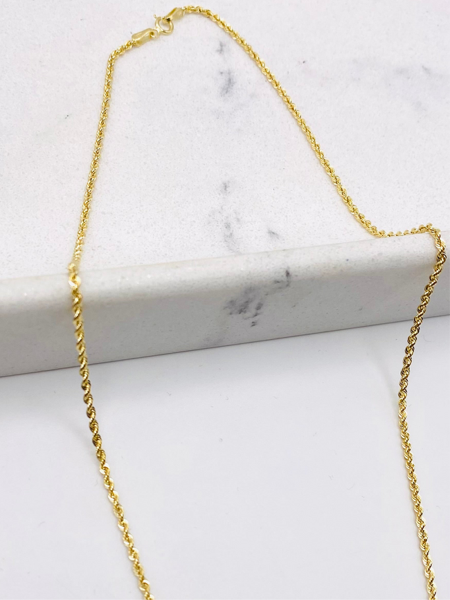 Cadena soga 18k, 44cm x 1.5mm